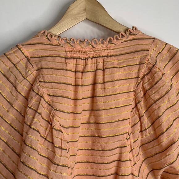 Apiece Apart Cala Bib Blouse Top Blouse Orange Womens Size 2 XS - Picture 14 of 16